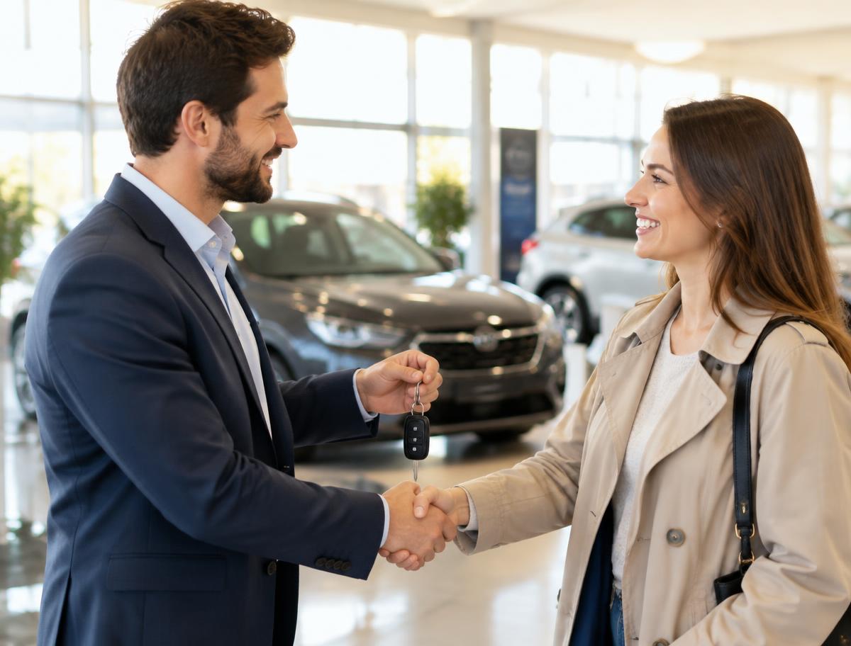 Entrega de llaves de un auto